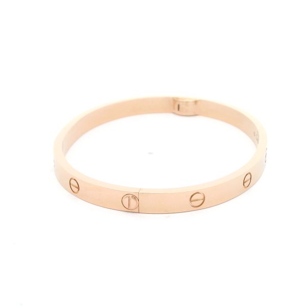 New Cartier Love Bracelet Medium Model 18K Rose Gold