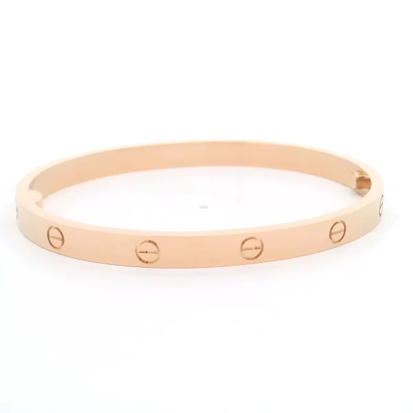 New Cartier Love Bracelet Medium Model 18K Rose Gold