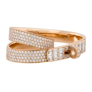 Hermes Diamond Kelly Gavroche Double Ring