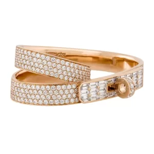 Hermes Diamond Kelly Gavroche Double Ring