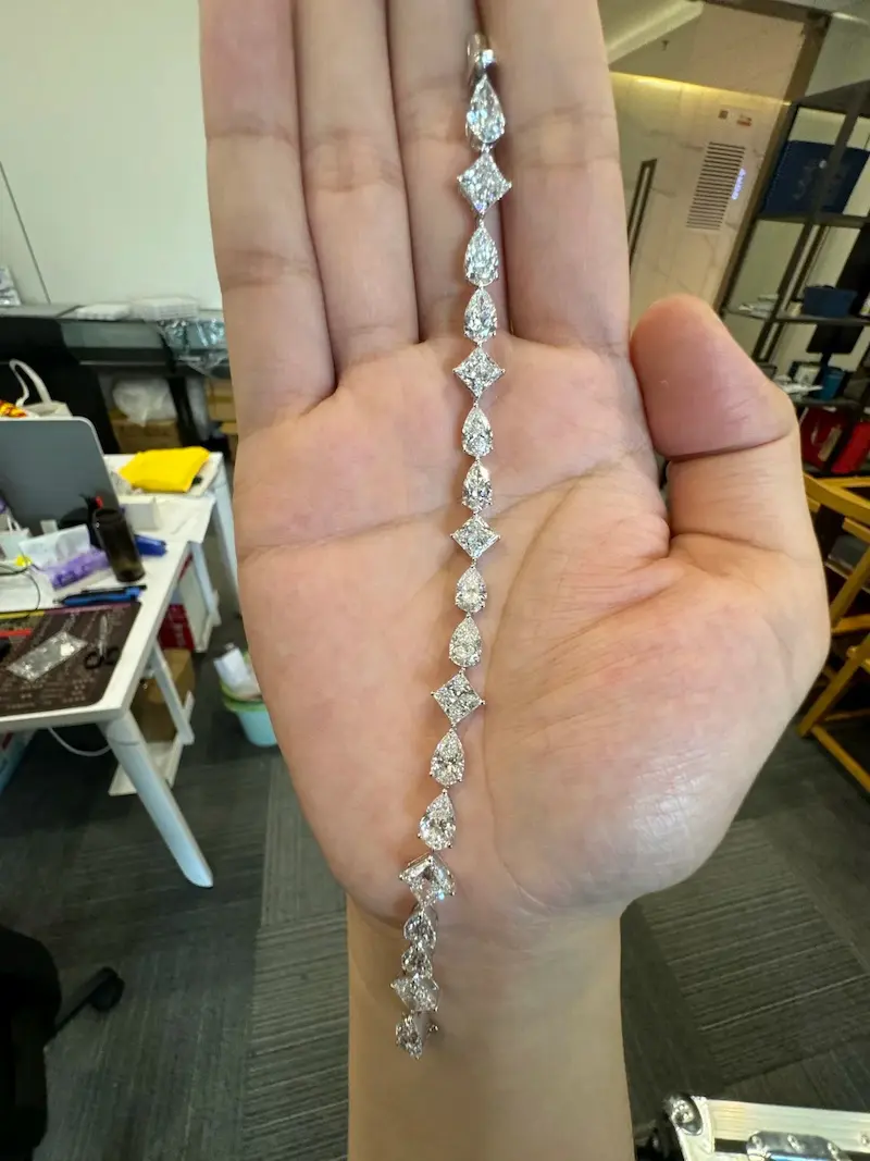 0.5ct each lab diamonds bracelet