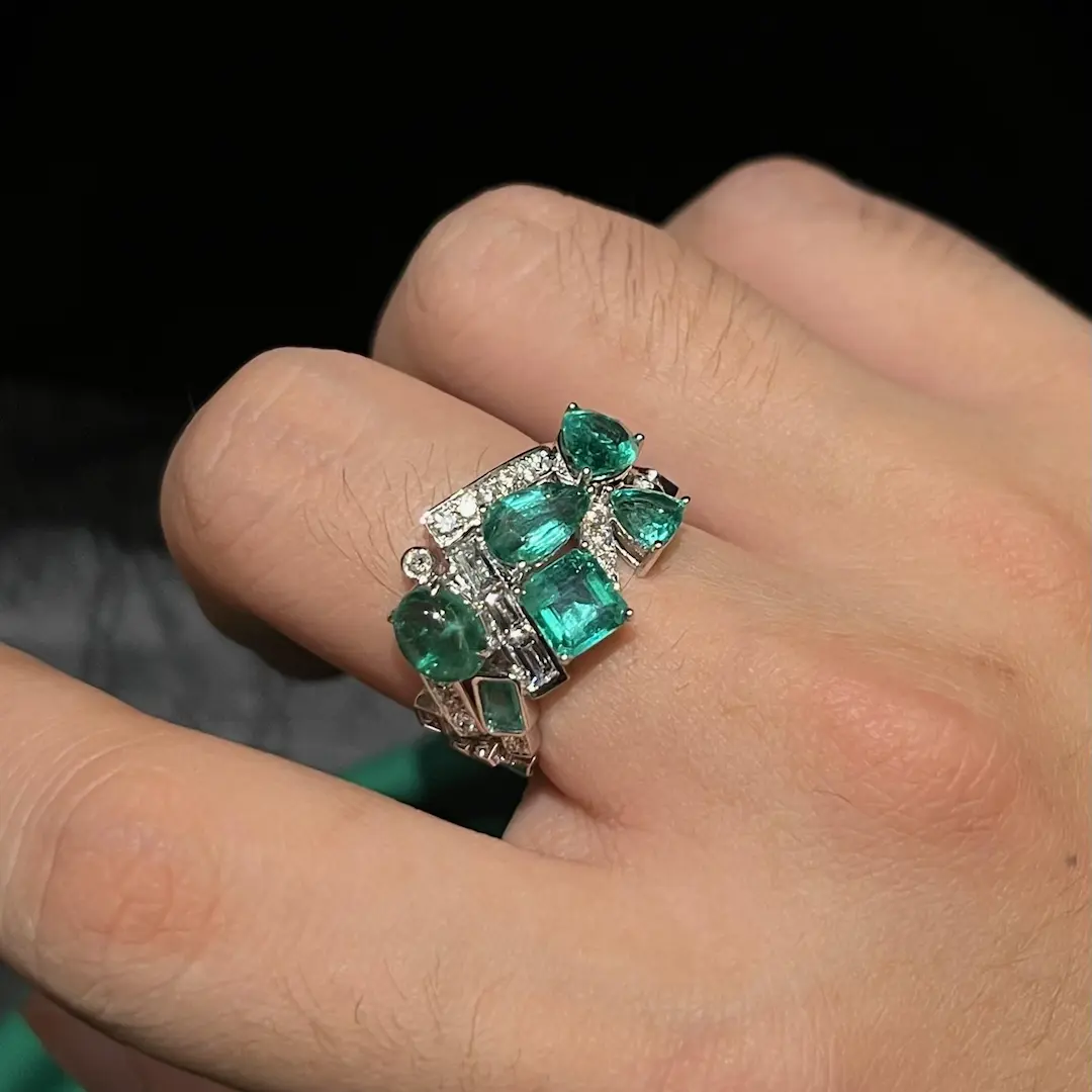 Emerald and Diamond Ring