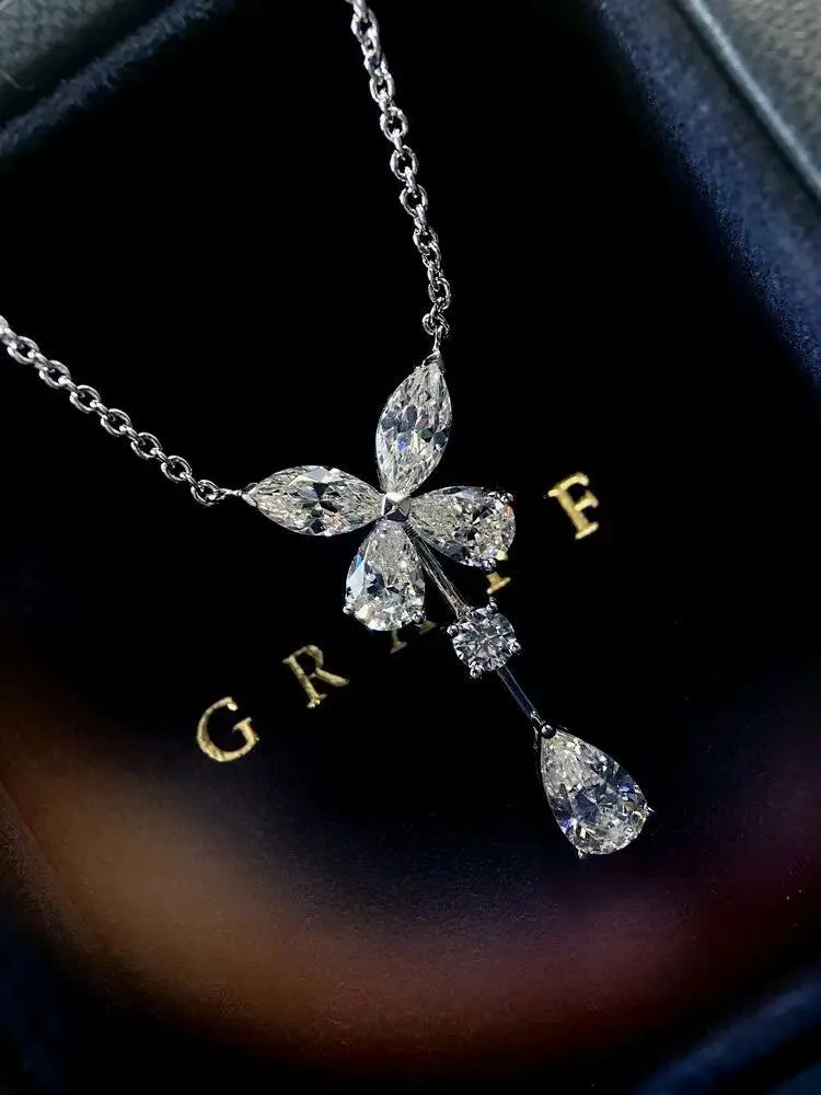 Graff butterfly lab diamonds necklace