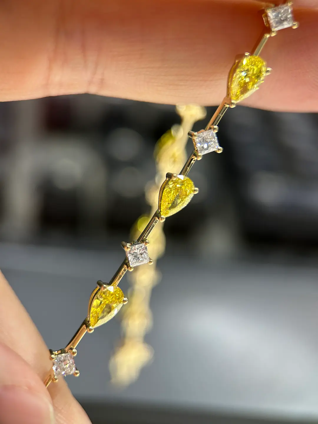 Lab Yellow Diamodns Bracelet