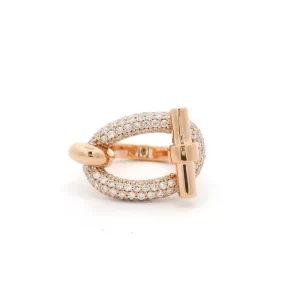 18K Rose Gold Hermes Lab Diamond Adage Women Ring