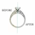 18k White Gold Rhodium Plating Before and After 18k White Gold Rhodium Plating Before and After