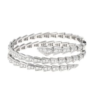 Cheap Bulgari Serpenti Viper 18K Gold Full Lab Diamond Bracelet