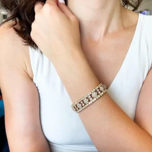 van cleef arpels gold diamond snowflake bracelet-07 van cleef arpels gold diamond snowflake bracelet