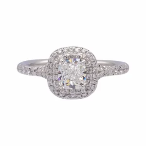 Platinum 1 cts Cushion Diamond Engagement Ring Platinum 1 cts Cushion Diamond Engagement Ring