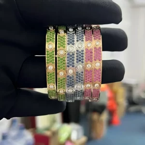 Copy Cartier love bracelet with color gemstone
